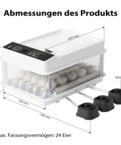 Fudajo Incubator for 24 Eggs Fully Automatic