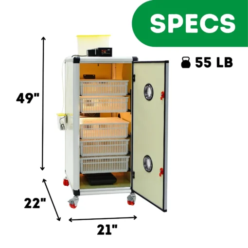 "HB175 H Egg Incubator Hatcher with automatic egg turning, digital temperature and humidity control for high hatch rates"