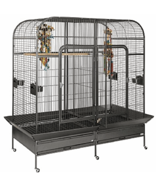 "Liberta Endeavour Large Parrot Cage with Divider – spacious, durable parrot cage for Macaws, African Greys, and Cockatoos."