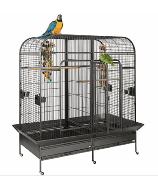 "Liberta Endeavour Large Parrot Cage with Divider – spacious, durable parrot cage for Macaws, African Greys, and Cockatoos."
